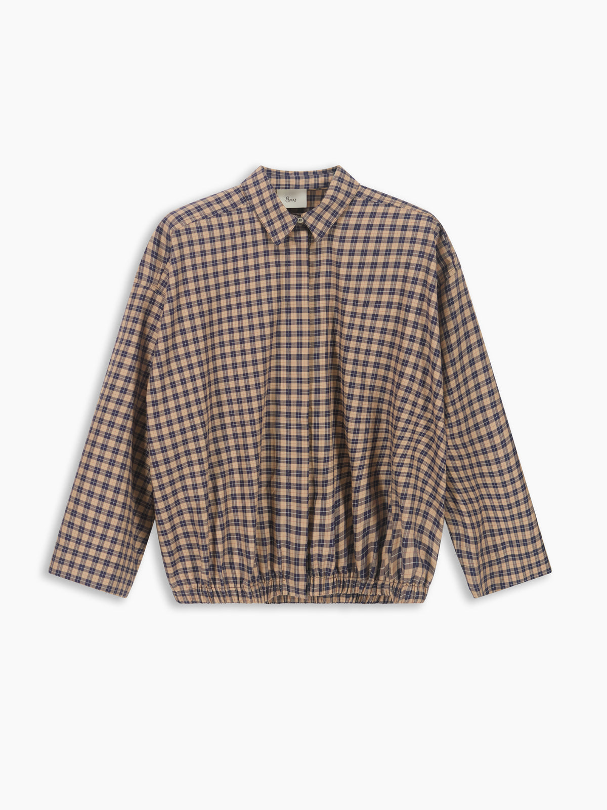 8PM Camicia Quadri Beige