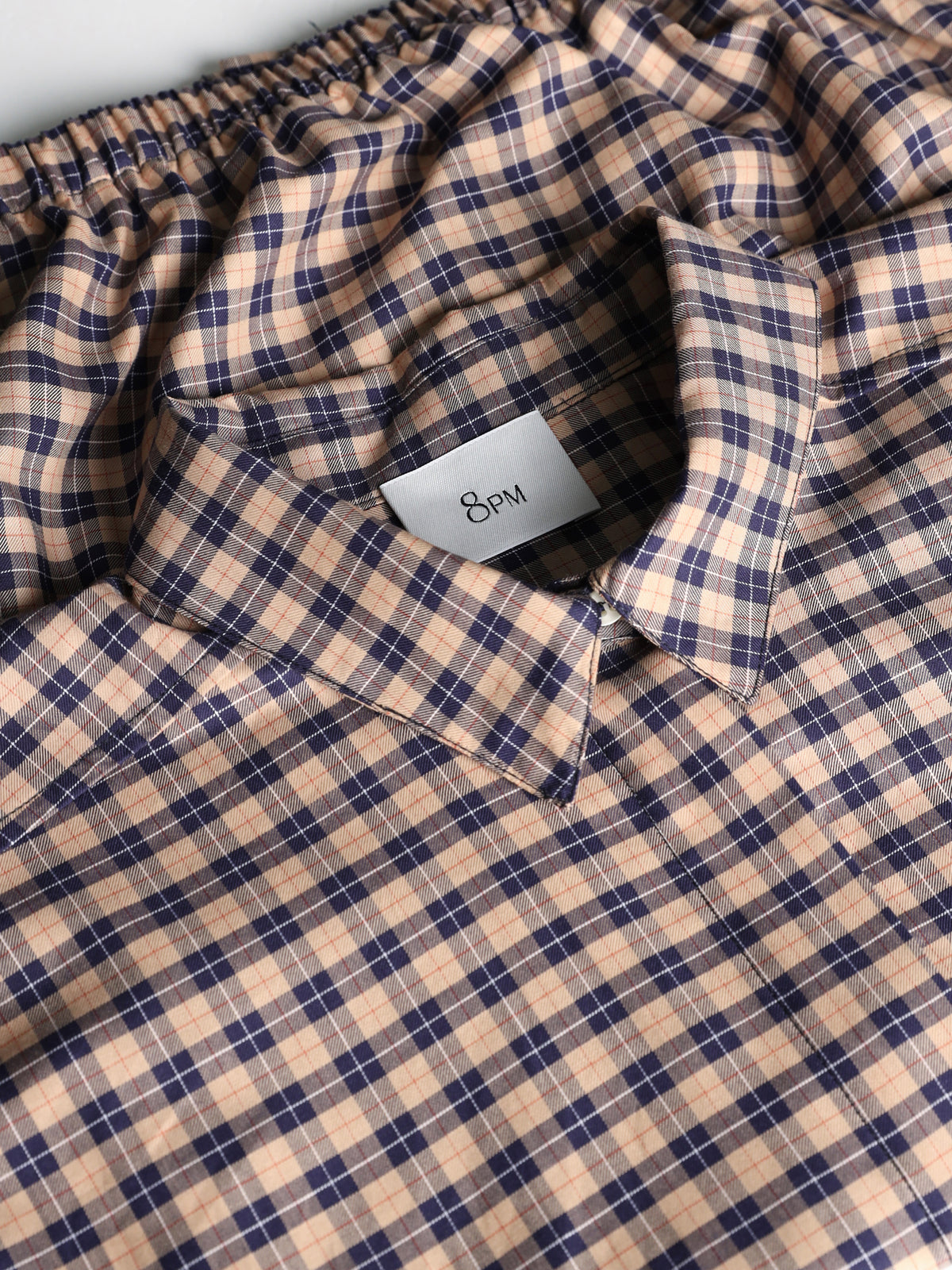 8PM Camicia Quadri Beige